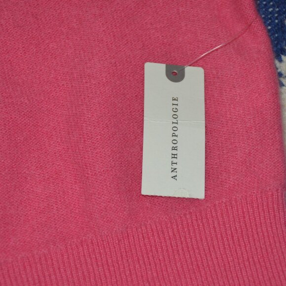 NWT Anthropologie Pilcro The Alani Cashmere Sweater Pullover Paris PINK XS - Picture 8 of 16